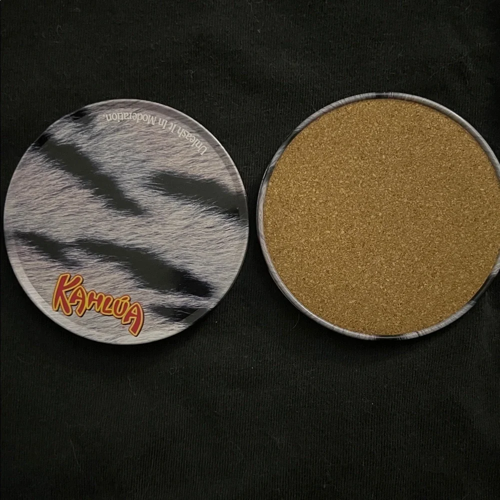 Kahlúa tin Coaster set with Red Stripe